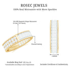 Certified Moissanite Wide Eternity Wedding Band D-VS1 - Rosec Jewels