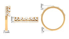 Natural Diamond Half Eternity Ring in Crown Style Natural - ( HI-SI ) - Rosec Jewels