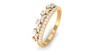 Natural Diamond Half Eternity Ring in Crown Style Natural - ( HI-SI ) - Rosec Jewels