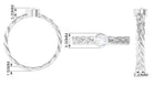 Real Diamond Promise Ring with Braided Shank Natural - ( HI-SI ) - Rosec Jewels