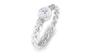 Real Diamond Promise Ring with Braided Shank Natural - ( HI-SI ) - Rosec Jewels