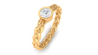 Real Diamond Promise Ring with Braided Shank Natural - ( HI-SI ) - Rosec Jewels
