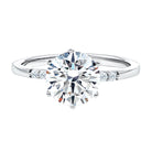 IGI Certified Round Cut 3 Carat Lab Grown Diamond Solitaire Engagement Ring Lab - ( E-VS1 ) - Rosec Jewels
