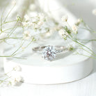 Round Cut 9 MM Lab Grown Diamond Solitaire Engagement Ring Lab - ( EF-VS ) - Rosec Jewels