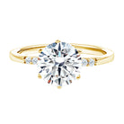 Round Cut 9 MM Lab Grown Diamond Solitaire Engagement Ring Lab - ( EF-VS ) - Rosec Jewels