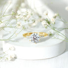 Round Cut 9 MM Lab Grown Diamond Solitaire Engagement Ring Lab - ( EF-VS ) - Rosec Jewels