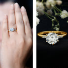 Round Cut 9 MM Lab Grown Diamond Solitaire Engagement Ring Lab - ( EF-VS ) - Rosec Jewels