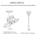 Certified 2.5 CT Lab Grown Diamond Solitaire Engagement Ring Lab - ( EF-VS ) - Rosec Jewels