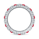 Rosec Jewels-Wide Lab Grown Ruby and Diamond Eternity Band for Women