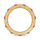 Rosec Jewels-Wide Lab Grown Ruby and Diamond Eternity Band for Women