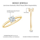 5MM Asscher Cut Lab Grown Diamond Solitaire Promise Ring Lab - ( EF-VS ) - Rosec Jewels