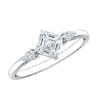 Rosec Jewels-0.7 Carat Asscher Cut Lab Grown Diamond Engagement Ring with Certificate