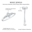 Rosec Jewels-0.7 Carat Asscher Cut Lab Grown Diamond Engagement Ring with Certificate