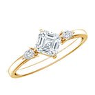 Rosec Jewels-0.7 Carat Asscher Cut Lab Grown Diamond Engagement Ring with Certificate