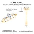 Rosec Jewels-0.7 Carat Asscher Cut Lab Grown Diamond Engagement Ring with Certificate