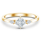 Rosec Jewels-0.7 Carat Asscher Cut Lab Grown Diamond Engagement Ring with Certificate