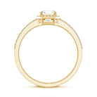 Vintage Looking Lab Grown Diamond Asscher Cut Engagement Ring Lab - ( EF-VS ) - Rosec Jewels