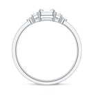 Certified 0.7 Carat Lab Grown Diamond Asscher Cut Engagement Ring Lab - ( EF-VS ) - Rosec Jewels
