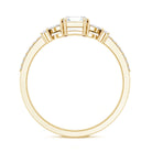 Rosec Jewels-0.9 Carat Lab Grown Diamond Asscher Cut Engagement Ring For Women