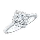 Certified 0.7 Carat Lab Grown Diamond Statement Engagement Ring Lab - ( EF-VS ) - Rosec Jewels