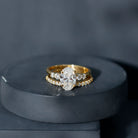 2 Carat Oval Shape Lab Diamond Bridal Ring Set with IGI Certificate Lab - ( EF-VS ) - Rosec Jewels