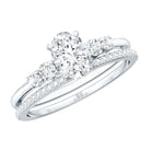 IGI Certified Lab Grown Diamond Engagement Ring with Wedding Band Lab - ( EF-VS ) - Rosec Jewels