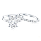 IGI Certified 3 Carat Oval Lab Grown Diamond Marriage Ring Set for Women Lab - ( EF-VS ) - Rosec Jewels