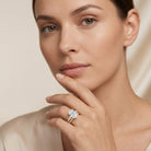 IGI Certified 3 Carat Oval Lab Grown Diamond Marriage Ring Set for Women Lab - ( EF-VS ) - Rosec Jewels