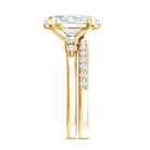 IGI Certified 3 Carat Oval Lab Grown Diamond Marriage Ring Set for Women Lab - ( EF-VS ) - Rosec Jewels