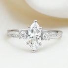 Rosec Jewels-1 Carat Marquise Cut Lab Grown Diamond Designer Engagement Ring IGI Certified