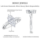 2 Carat Marquise Cut Lab Grown Diamond Crossover Engagement Ring with IGI Certificate Lab - ( EF-VS ) - Rosec Jewels