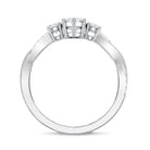 2 Carat Marquise Cut Lab Grown Diamond Crossover Engagement Ring with IGI Certificate Lab - ( EF-VS ) - Rosec Jewels