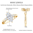 2 Carat Marquise Cut Lab Grown Diamond Crossover Engagement Ring with IGI Certificate Lab - ( EF-VS ) - Rosec Jewels