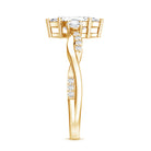 2 Carat Marquise Cut Lab Grown Diamond Crossover Engagement Ring with IGI Certificate Lab - ( EF-VS ) - Rosec Jewels