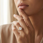 4 Carat Oval Wedding Ring Set with IGI Certified Lab Grown Diamond Lab - ( EF-VS ) - Rosec Jewels