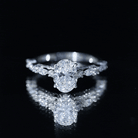 2 Carat Oval Lab Grown Diamond Engagement Ring with IGI Certificate Lab - ( E-VS1 ) - Rosec Jewels