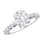 2 Carat Oval Lab Grown Diamond Engagement Ring with IGI Certificate Lab - ( EF-VS ) - Rosec Jewels