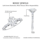 2 Carat Oval Lab Grown Diamond Engagement Ring with IGI Certificate Lab - ( EF-VS ) - Rosec Jewels