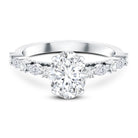 2 Carat Oval Lab Grown Diamond Engagement Ring with IGI Certificate Lab - ( EF-VS ) - Rosec Jewels