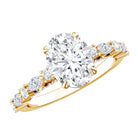 2 Carat Oval Lab Grown Diamond Engagement Ring with IGI Certificate Lab - ( EF-VS ) - Rosec Jewels