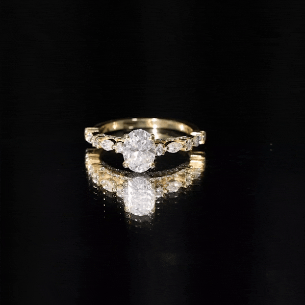 1.2 Carat IGI Certified Oval Cut Lab Grown Diamond Solitaire Engagement Ring Lab - ( EF-VS ) - Rosec Jewels