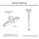 1.2 Carat IGI Certified Oval Cut Lab Grown Diamond Solitaire Engagement Ring Lab - ( EF-VS ) - Rosec Jewels