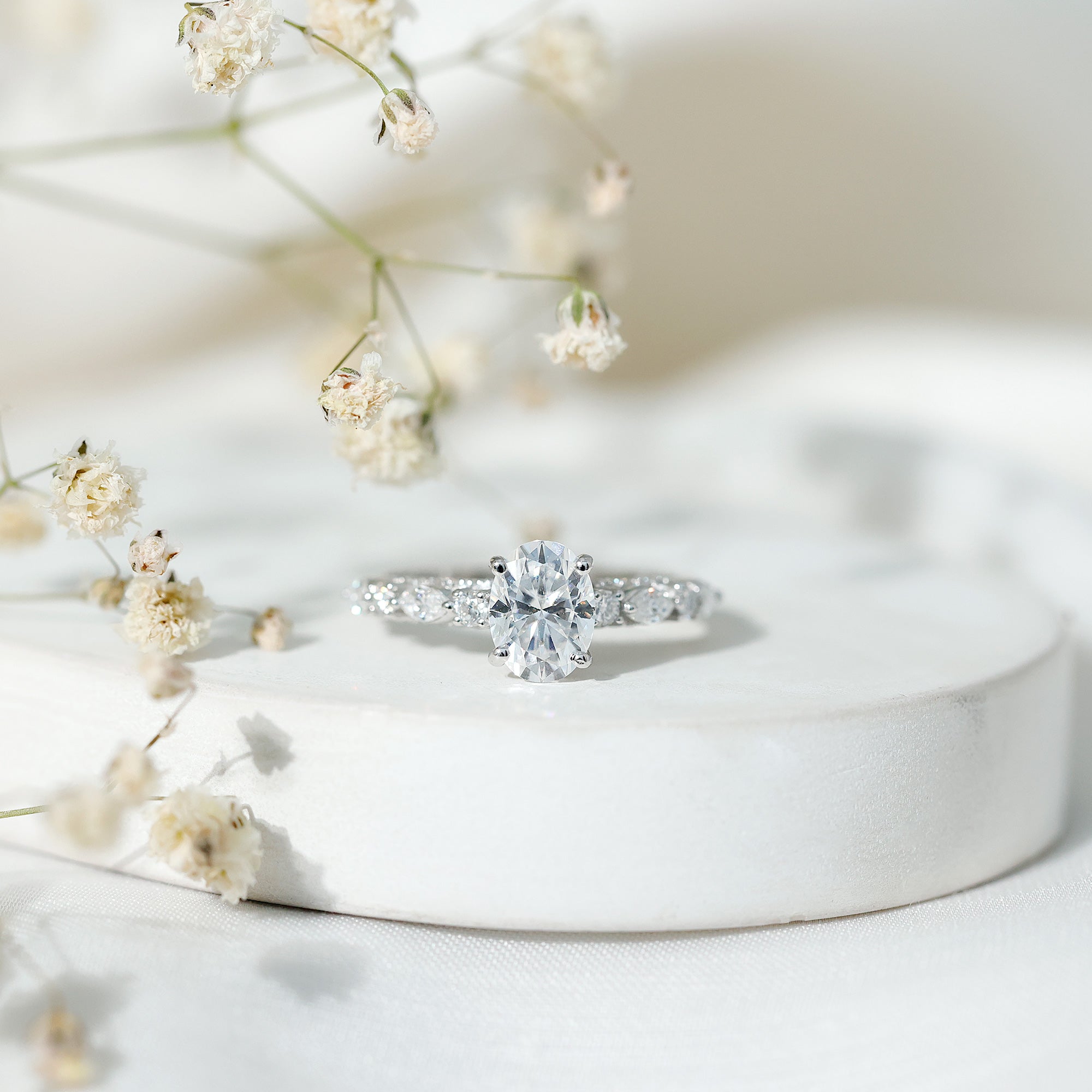 1.2 Carat IGI Certified Oval Cut Lab Grown Diamond Solitaire Engagement Ring Lab - ( EF-VS ) - Rosec Jewels
