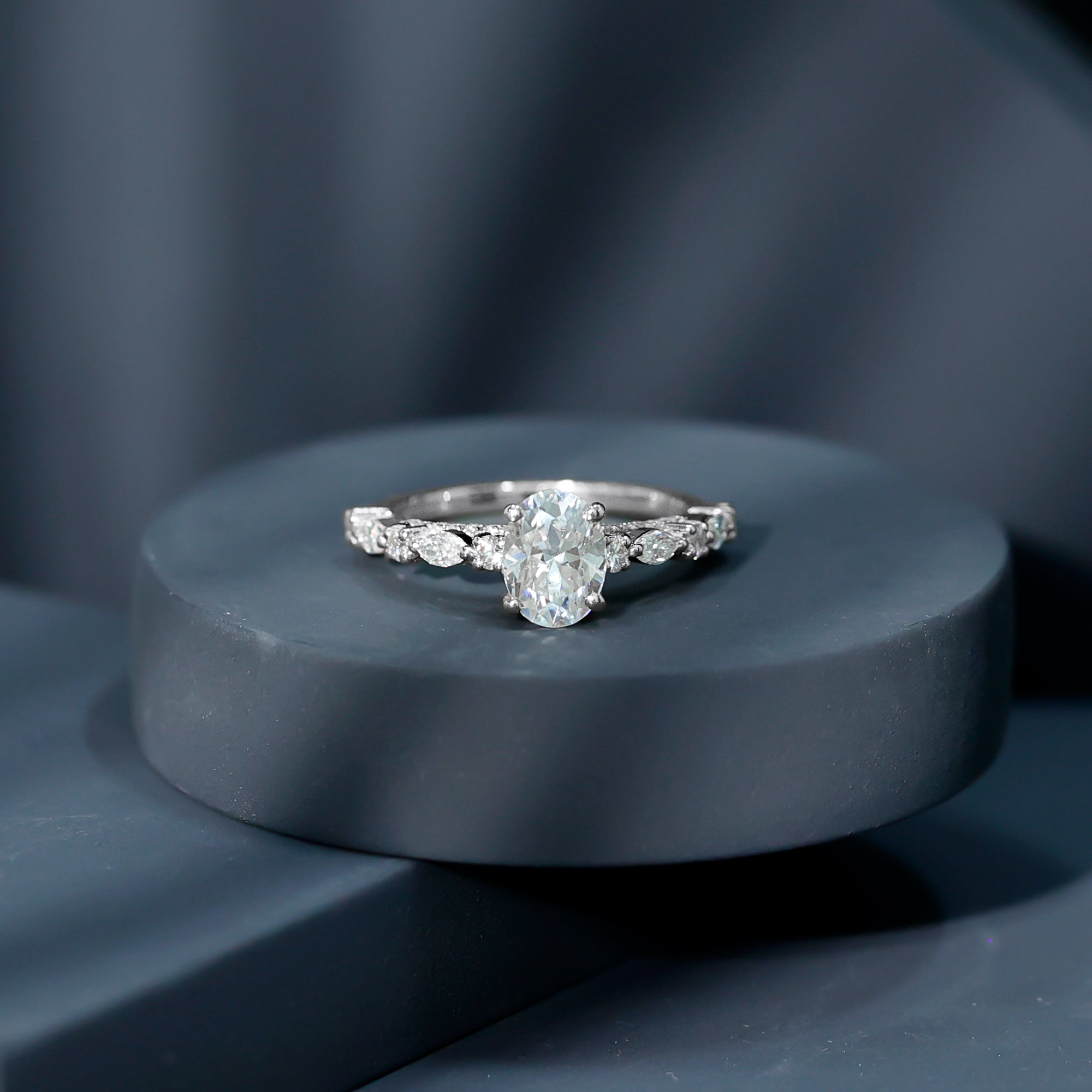 1.2 Carat IGI Certified Oval Cut Lab Grown Diamond Solitaire Engagement Ring Lab - ( EF-VS ) - Rosec Jewels