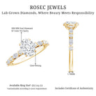 1.2 Carat IGI Certified Oval Cut Lab Grown Diamond Solitaire Engagement Ring Lab - ( EF-VS ) - Rosec Jewels