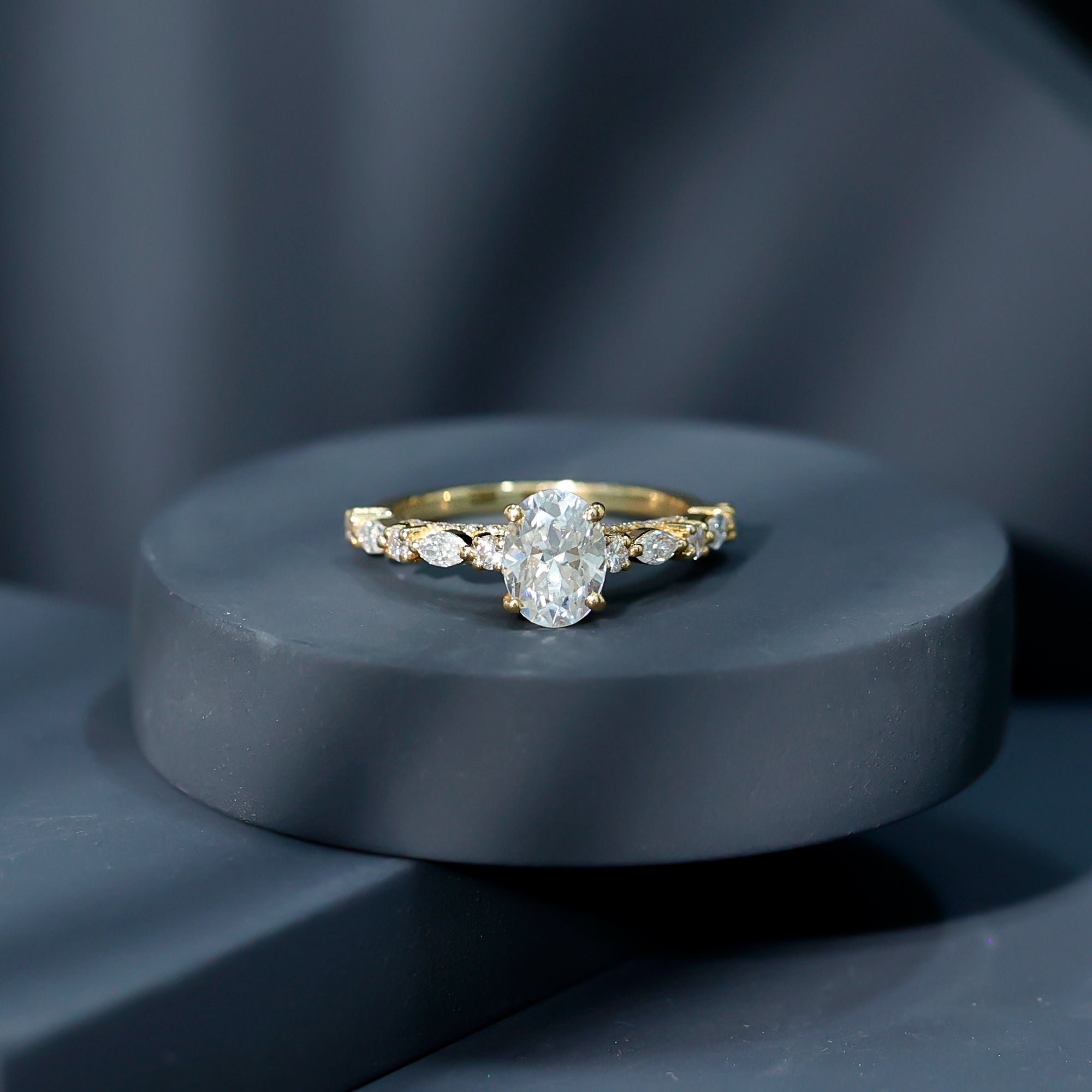 1.2 Carat IGI Certified Oval Cut Lab Grown Diamond Solitaire Engagement Ring Lab - ( EF-VS ) - Rosec Jewels