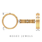 Natural Mens Diamond Band Ring with Certificate Natural - ( HI-SI ) - Rosec Jewels