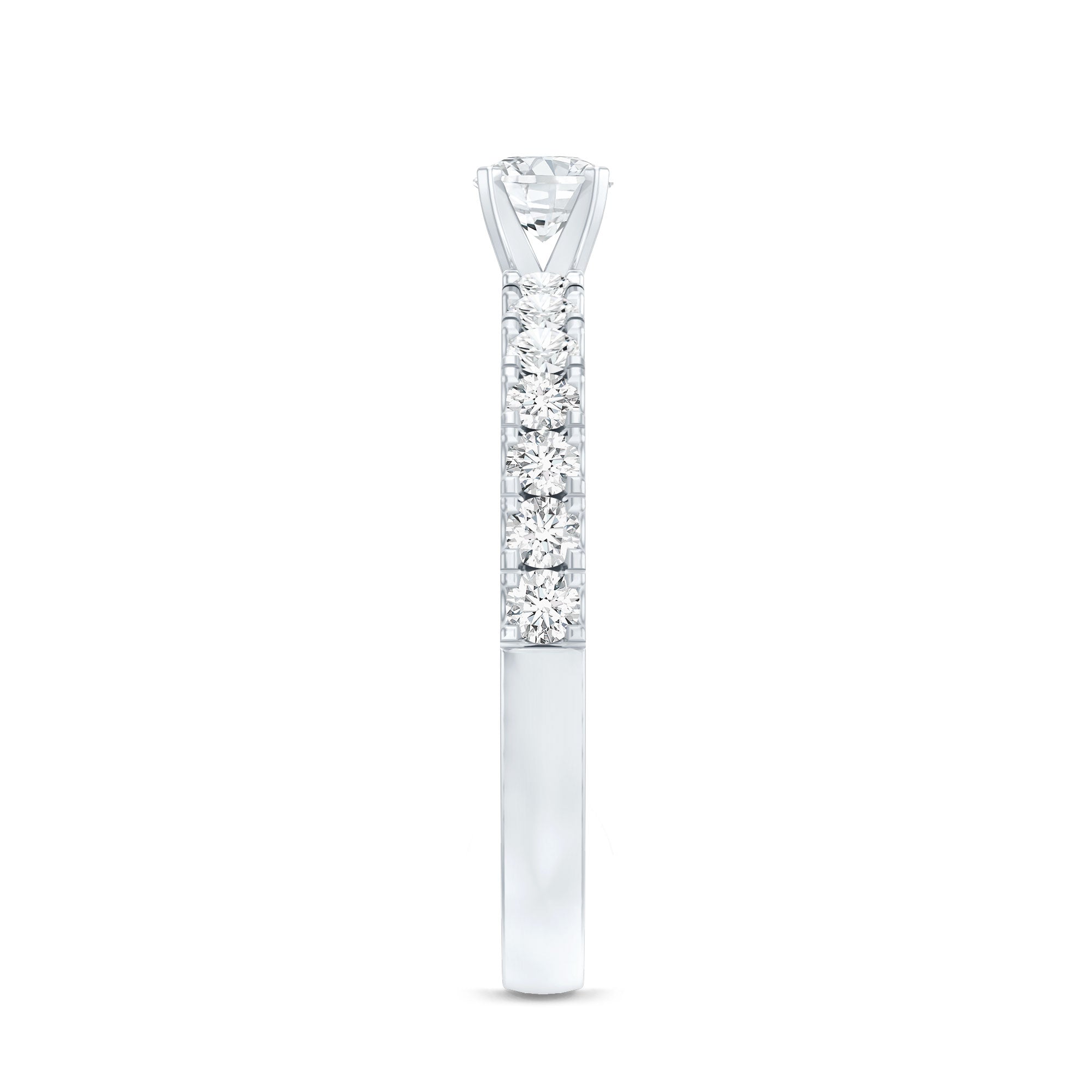 Natural Diamond Promise Ring for Engagement Natural - ( HI-SI ) - Rosec Jewels