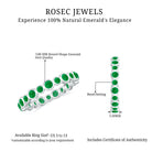 Emerald Full Eternity Band Ring in Bezel Setting AAA - Rosec Jewels