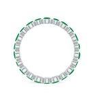 Emerald Full Eternity Band Ring in Bezel Setting AAA - Rosec Jewels